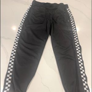 Black Vans athletic joggers